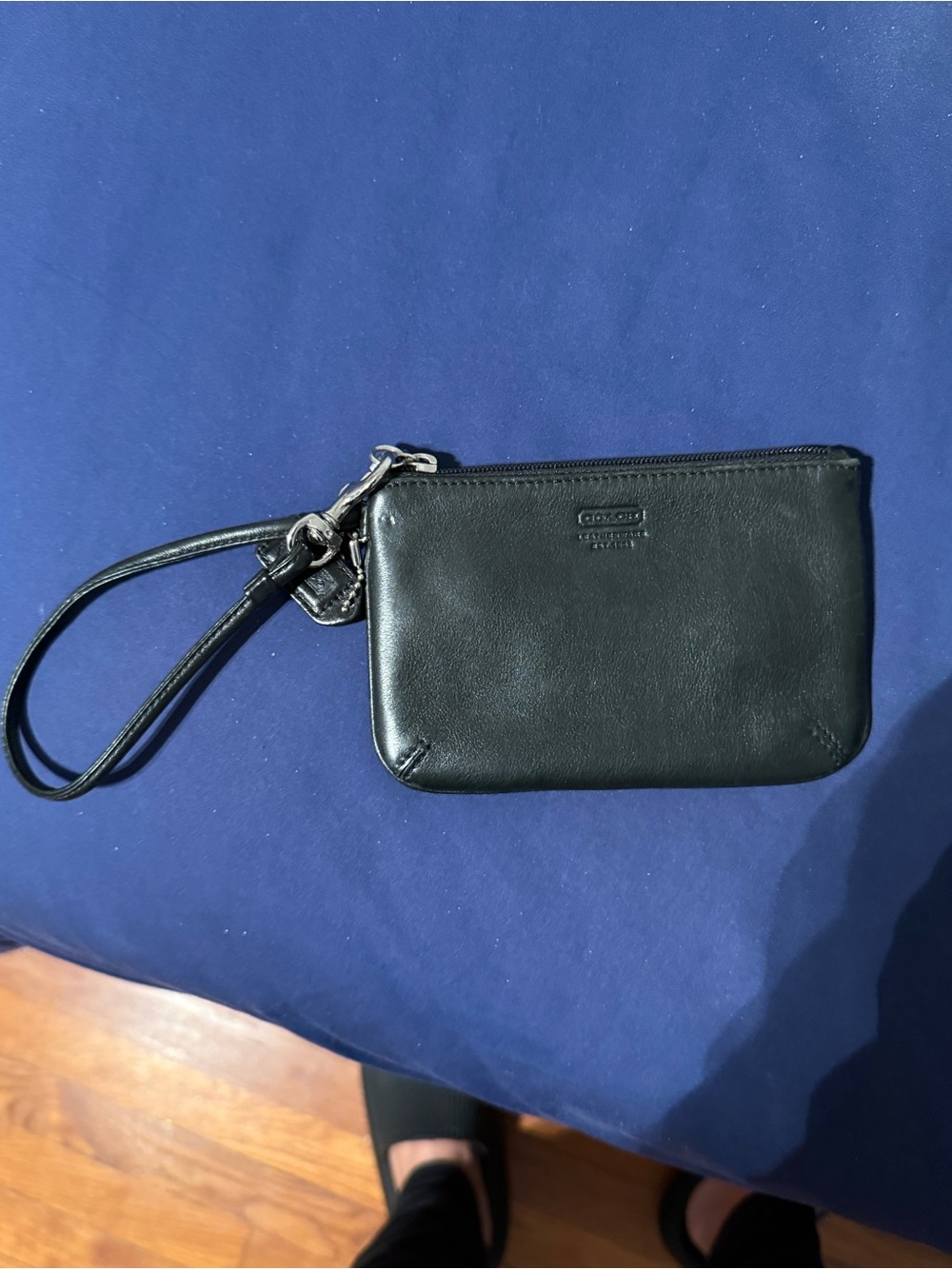 Coach Black Leather Wristlet